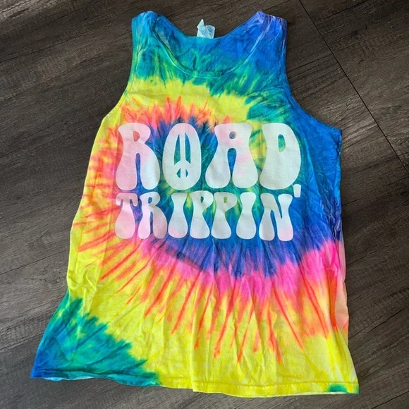 Dan and Shay Tie-Dye 'Road Trippin'' Tank Top - Picture 1 of 3